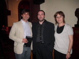 With Fabián Severo (Left) And Publisher Carmen Galusso (Right).