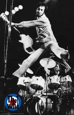 Pete Townshend Keith Moon 1972 Pete Playing With The Who In 1972. His Leaps Were A Trademark Move Along With His Windmills.