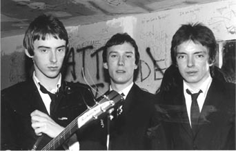 The Jam Were Characterized By Wearing Black Suits When They First Started. Left To Right: Paul Weller, Rick Buckler & Bruce Foxton.